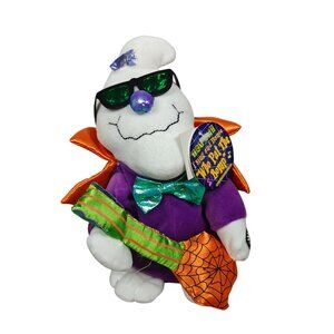 Vintage Halloween DanDee Singing Ghost Plush Rock Star With Guitar